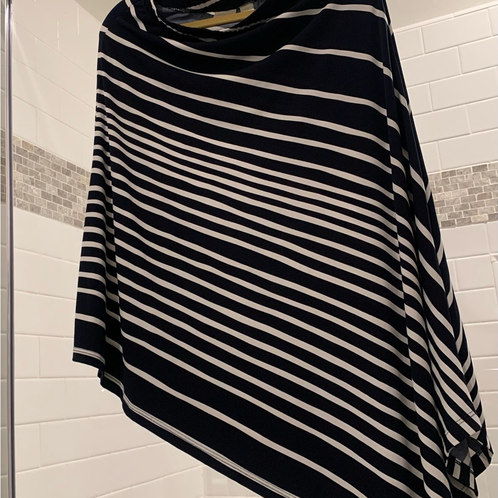 Chico’s Chic Navy and White Striped Skirt